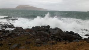 A picture of what Andreas Bennetzen saw recording the sound of the atlantic ocean on Faroe Islands for his upcoming album The Vibration