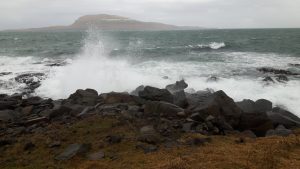 A picture of what Andreas Bennetzen saw recording the sound of the atlantic ocean on Faroe Islands for his upcoming album The Vibration